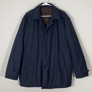 Lauren Ralph Lauren Water Repellent Primaloft Overcoat Men's Sz 46R Navy Mac